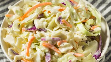 plate of cole slaw