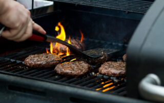 Hamburger on the grill