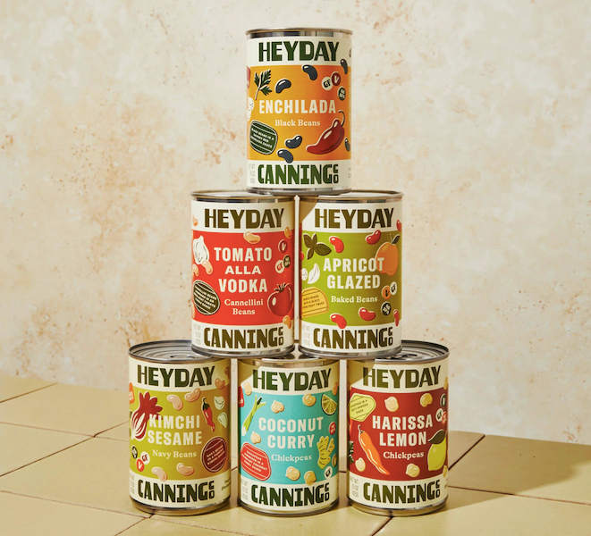 Pyramid of Heyday brand canned beans