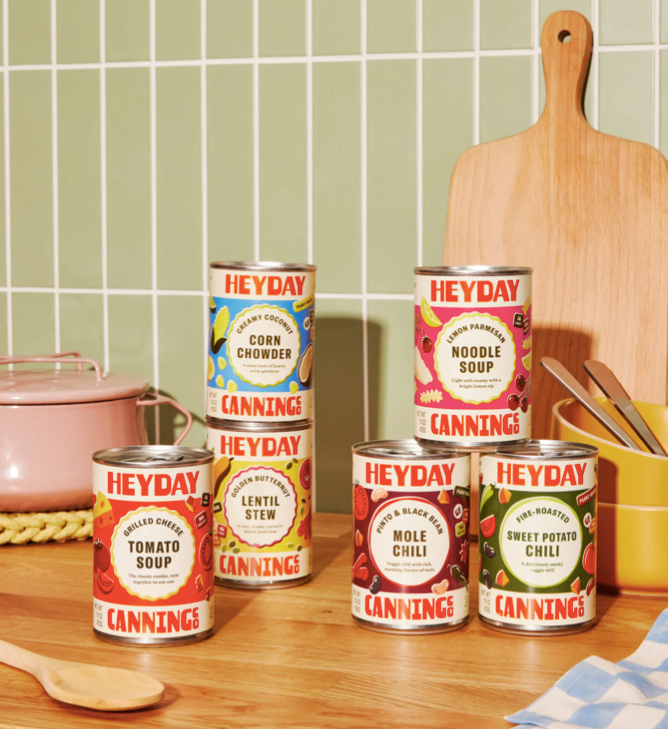 Collection of Heyday brand canned soup