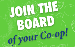 Join the board of your Co-op illustration with food background