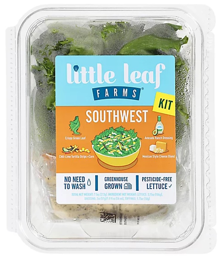 Photo of container of Little Leaf Farms salad mix