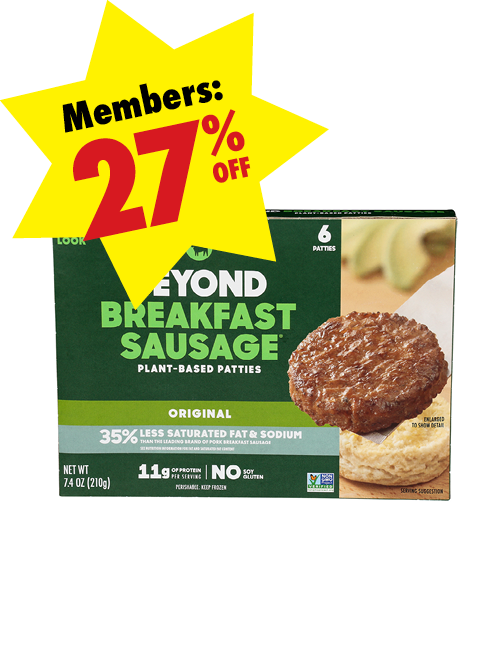 BeyondMeat_PlantBased_BreakfastSausagePatties Box of Beyond Meat Plant-Based Breakfast Sausage Patties