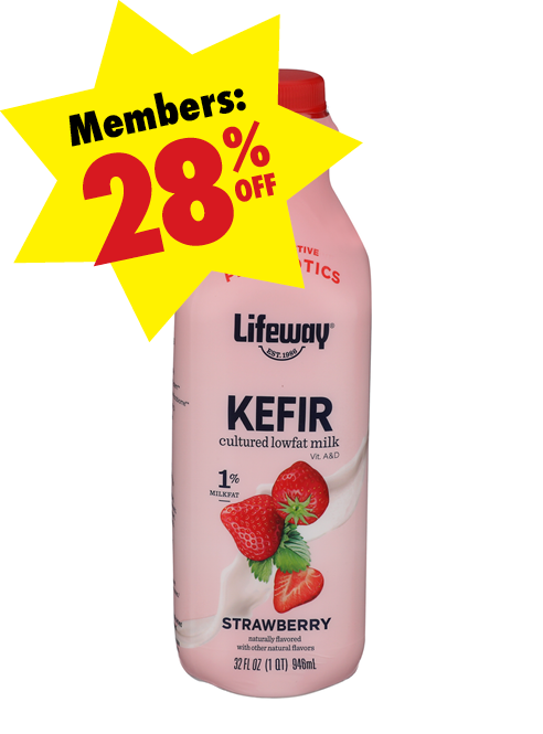 Bottle of Lifeway Lowfat Kefir