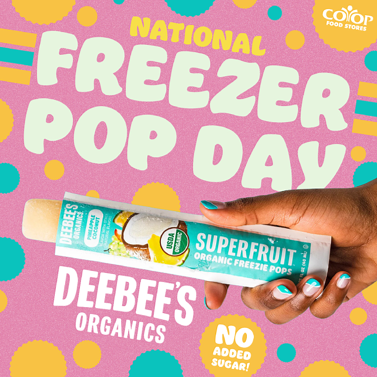 freezer_pop_day Hand holding freezer pop against colorful background