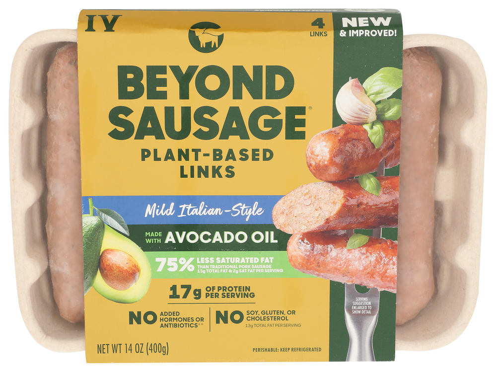 Package of Beyond Sausage Mild Italian-Style Plant-Based Links