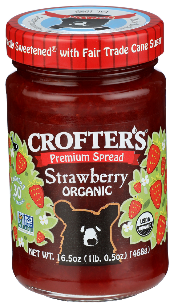 Jar of Crofter's Organic Strawberry Premium Spread