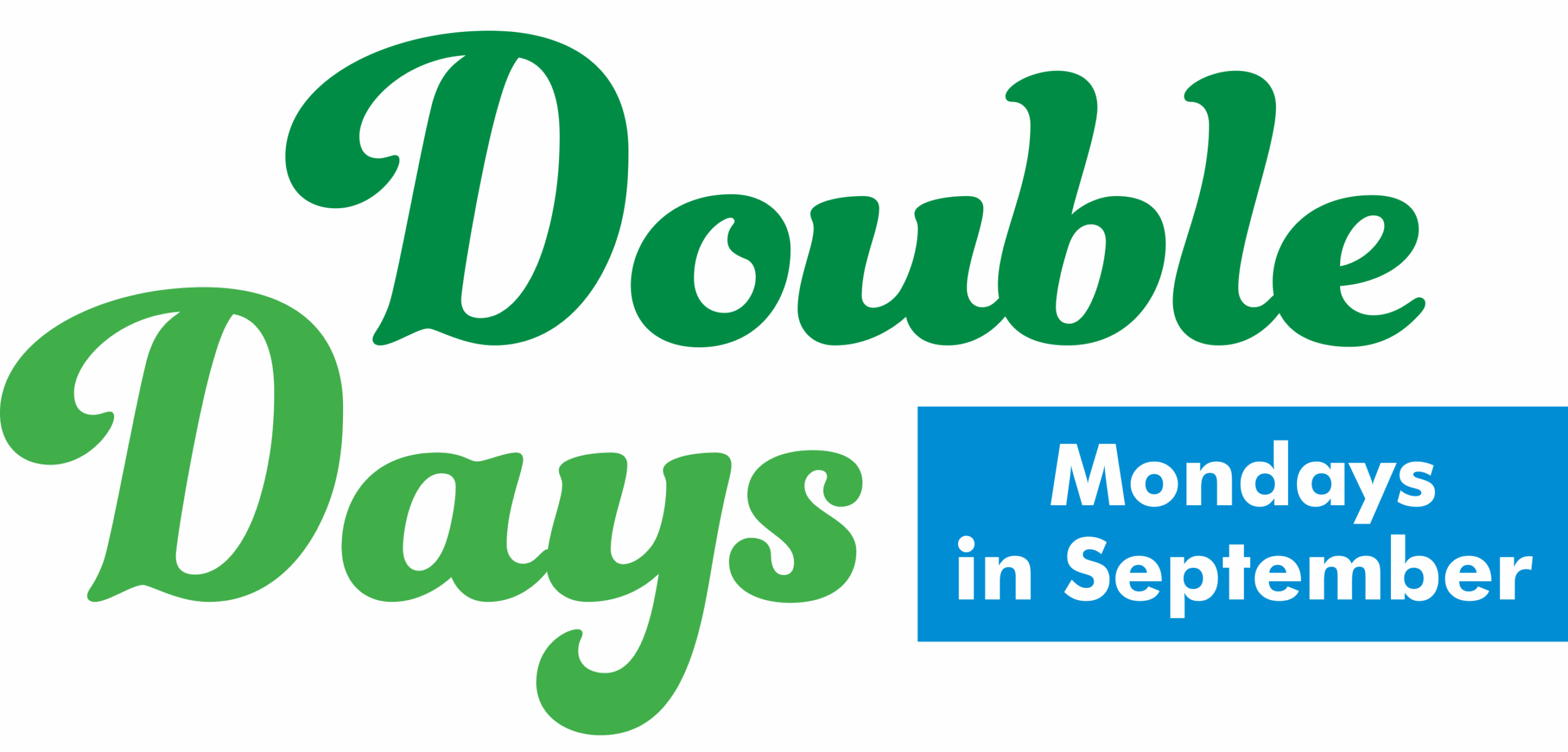 Double Days logo for Mondays in September