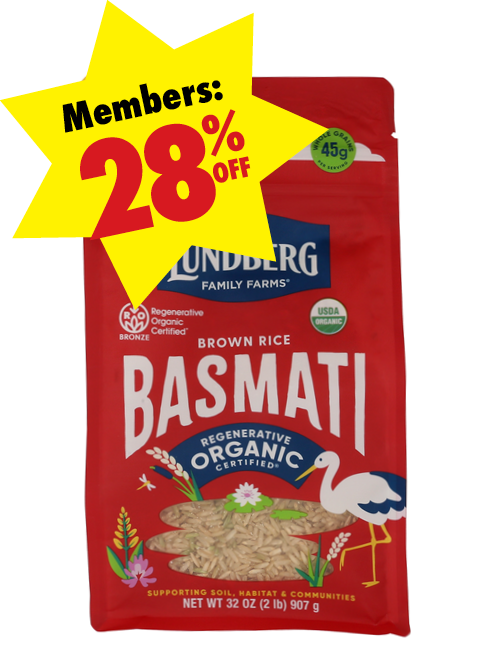 Lundberg_OrganicBrownBasmatiRice Package of Lundberg Family Farms Brown Basmati Rice