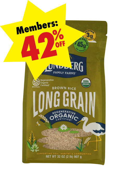 Lundberg_OrganicLongGrainBrownRice Package of Lundberg Family Farms Long-Grain Brown Rice