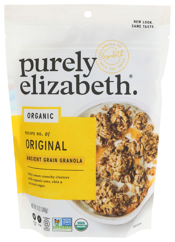 Package of Purely Elizabeth Organic Ancient Grain Granola