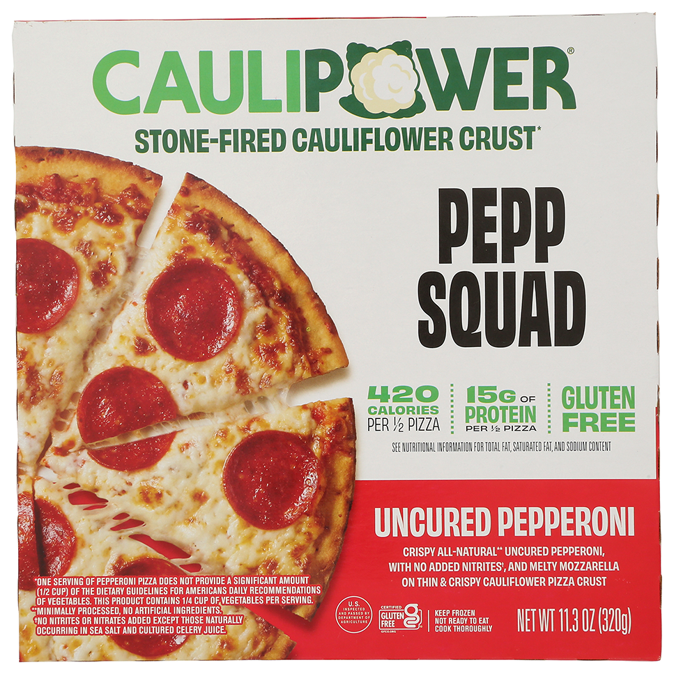 Caulipower_UncuredPepperoni_Pizza_web Box of Caulipower Uncured Pepperoni Frozen Pizza