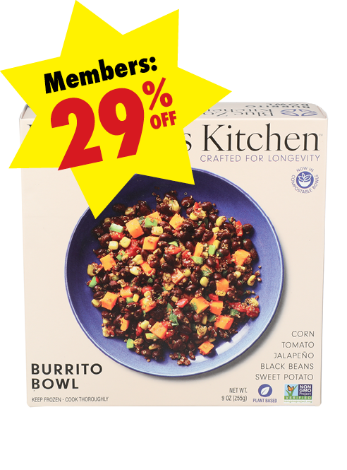 Box of Blue Zones Kitchen Burrito Bowl