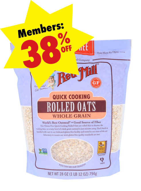 Package of Bob's Red Mill Gluten-Free Quick Cooking Rolled Oats