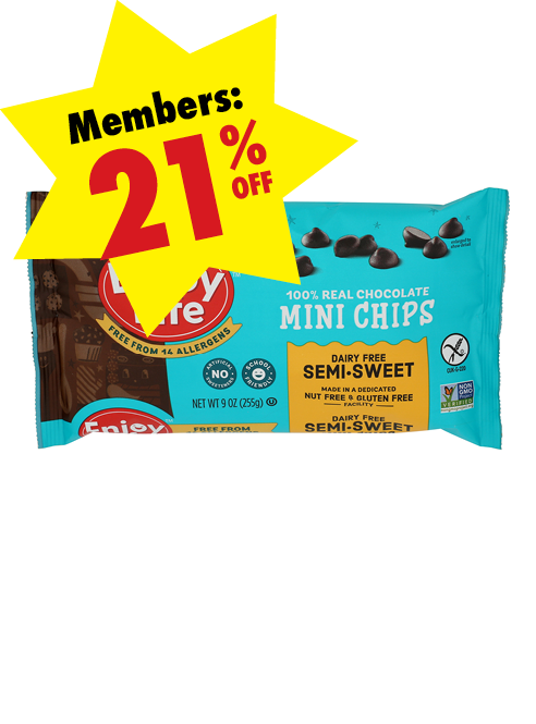 Package of Enjoy Life Semi-Sweet Chocolate Mini Chips
