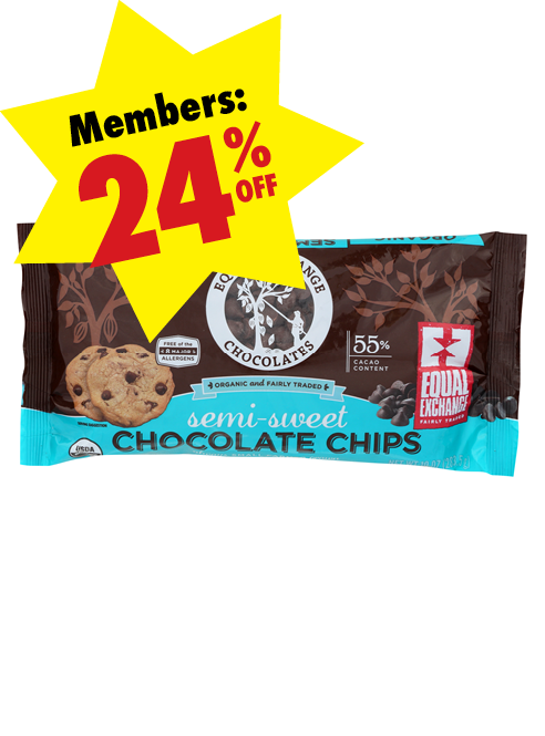 Package of Equal Exchange Semi-Sweet Chocolate Chips