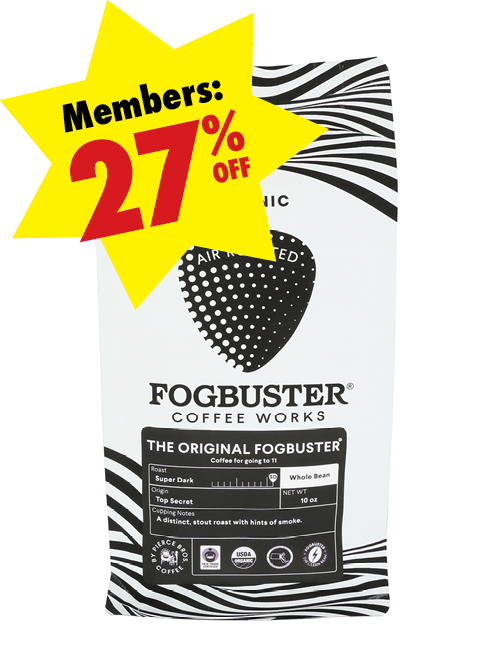 Bag of Fogbuster Whole Bean Coffee