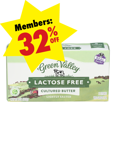 Box of Green Valley Lactose-Free Cultured Butter