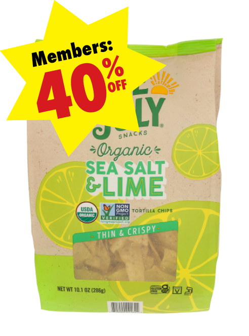 Package of Late July Organic Sea Salt & Lime Tortilla Chips