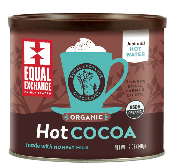 hot_cocoa_equal_exchange Photo of a container of Equal Exchange Hot Cocoa