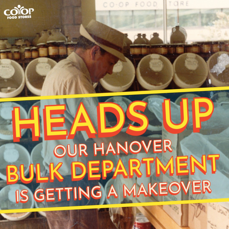 bulk_changes Photo illustration of shopper in Bulk Department with verbiage detailing construction dates