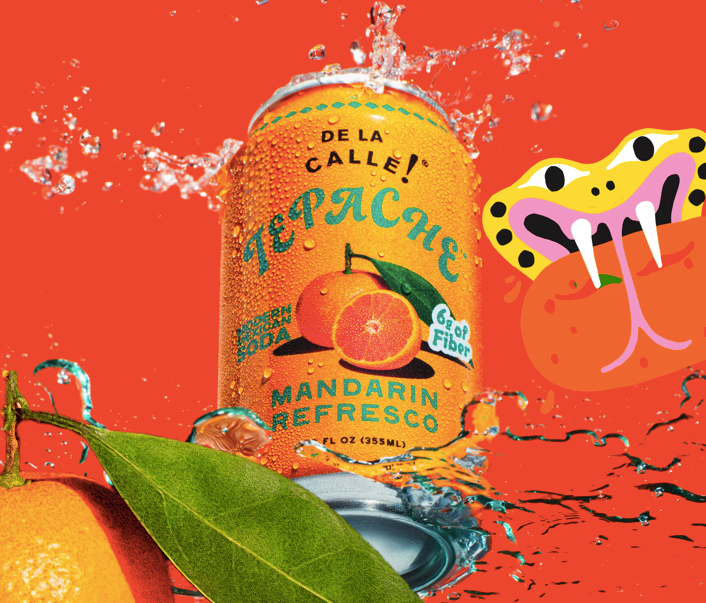 tepache Photo of De La Calle! Tepache soda on colorful background. Photo courtesy of De La Calle!