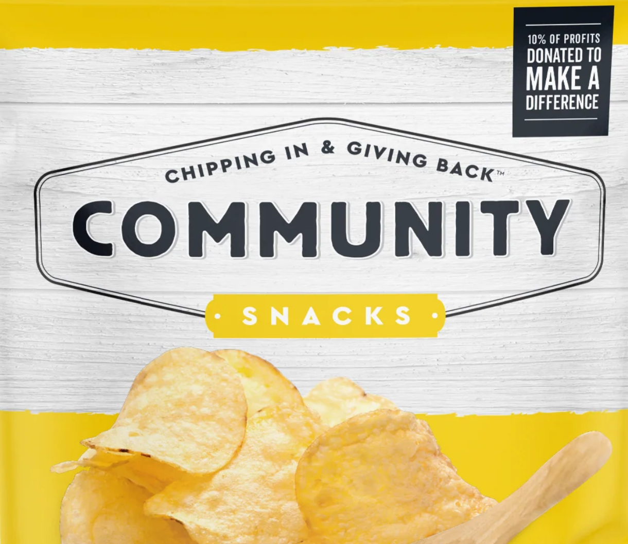 community_snack_chips_label Photo of Community Snacks chips label